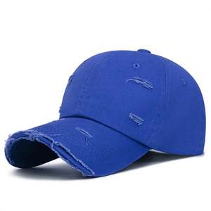 Gorra de Béisbol Desgastada Estilo Dad Hat, con Flecos, Personalizable con Logotipo Bordado, Gorra Deportiva - Product Image 2