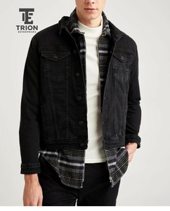 Veste en jean pour homme de haute qualité, sur mesure, nouvelle veste longue en jean élégante en laine et coton, vente en gros OEM, vêtements décontractés pour garçons - Product Image 1