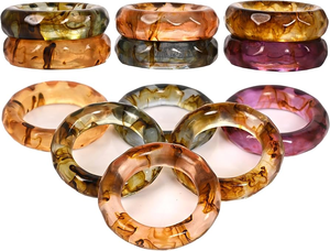 Anillo de Servilleta de Resina con Diseño de Cadena, del Fabricante en India, Decoración de Mesa Clásica y Elegante para Hoteles y Restaurantes - Product Image 4