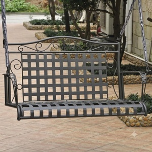 Silla Columpio de Jardín de Hierro Forjado Galvanizado en Caliente, Resistente a la Corrosión, Estilo Victoriano, para 2 Personas - Product Image 2