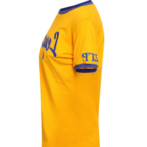 เสื้อยืดคอกลมแบบมีขอบตัดสี รุ่น SGRHO Legacy Ringer ของ Sigma Gamma Rho สำหรับผู้หญิง  ชุดนักเรียนหญิงชาวกรีก แขนสั้น ผ้าฝ้ายลำลอง ขายส่ง - Product Image 4