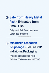 60 gélules d'huile de poisson à haute absorption 500 mg DHA EPA, graisses saines, capsules OEM pour adultes, antioxydant coréen, améliore l'immunité - Product Image 2