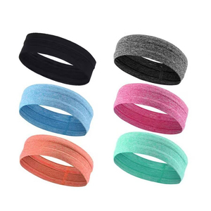 Custom Thin Wide Running Tennis <b>Headband</b> Yoga Fitness Polyester Nylon <b>Sport</b> Hairband Elastic Non-slip Dry Eco-friendly Sweatband - Product Image 1
