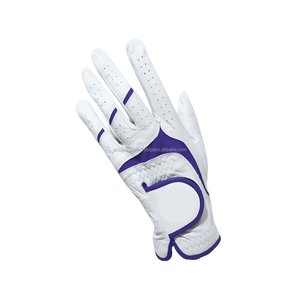 Guantes de golf personalizados para zurdos de alta calidad transpirable cuero genuino Spandex Cabretta Material equipo deportivo de moda para hombres - Product Image 4