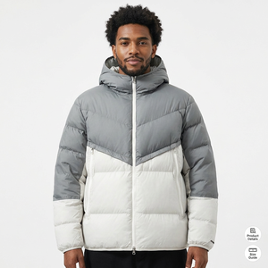 Veste matelassée imperméable pour homme, personnalisable avec logo, vente en gros OEM, best-seller, vêtements d'hiver décontractés pour homme - Product Image 1