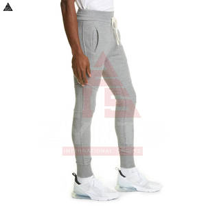 Pantalones de hombre de alta calidad al por mayor, personalizados, de algodón, con cordón, de gran tamaño, con el logo de tu marca, lisos y teñidos. - Product Image 4