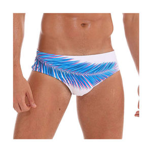 Vente en gros de maillots de bain pour hommes personnalisés, couleur unie, imprimés, respirants, logo personnalisé, maillots de bain de plage imperméables à l'avant - Product Image 6