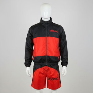 Heavyweight Plus Size Men's Waterproof Windbreaker Tracksuit Summer Stand High Quality <b>Polyester</b>/Cotton Jogging Sweat Suit Set - Product Image 6
