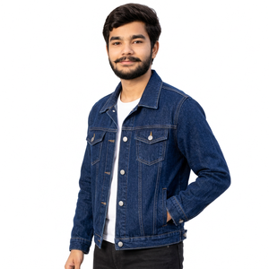 Vestes en jean personnalisées avec logo brodé Vestes en jean personnalisées pour les marques de vêtements Denim noir Livraison rapide - Product Image 3