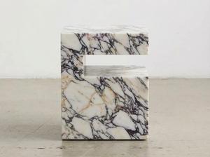 Table de chevet en marbre Calacatta naturel de luxe, moderne, écologique, carrée, en marbre massif, décoration de salon, hôtel, Agra Heritage - Product Image 4