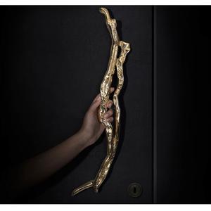 Manijas de Puerta Dobles de Metal, Manijas de Puerta de Latón para Hotel y Hogar, Herrajes Arquitectónicos Decorativos Interiores de Acero Inoxidable - Product Image 6