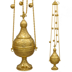 Incensario Ortodoxo de Latón con 12 Campanas |   Incensario para Iglesia - DOUBLE VEE EXPORTS - Product Image 2