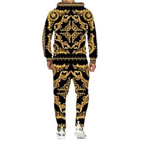 ชุดวอร์มผู้ชายไซส์ใหญ่แบบมีฮู้ด พิมพ์ลายซับลิเมชั่น ผ้าฟลีซ สำหรับฤดูหนาว สีพื้น ระบายอากาศได้ดี แห้งเร็ว ขายส่ง - Product Image 2