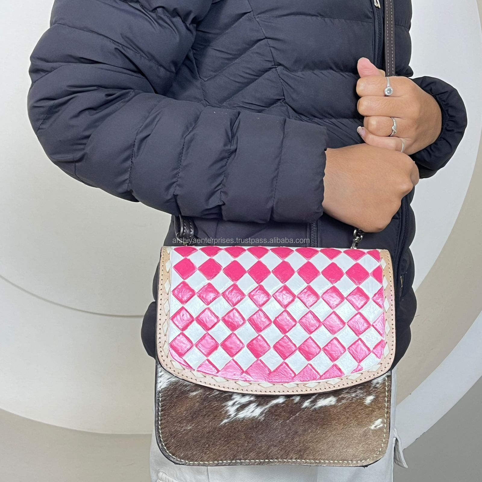 Pink & White Checkered