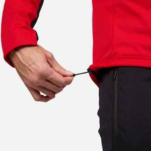 Veste en polaire rouge pour homme, col montant, fermeture éclair, coupe-vent, décontractée, couleur unie, polyester, coupe régulière - Product Image 6