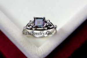 Anillo de Alexandrita Vintage, Joyería Minimalista, Anillo de Compromiso de Alexandrita, Plata de Ley, Anillo para Mujer, Anillo de Promesa para Regalo - Product Image 5