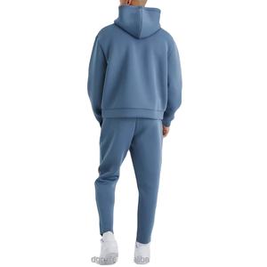 Personalizado bordado Puff impresión poliéster forro polar de gran tamaño Boxy recortada hombres Sudadera con capucha - Product Image 4