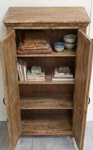 Sculpture sur bois de manguier polonais naturel Almirah 100% bois de manguier massif fait à la main produit en vrac armoire de stockage meubles Almirah armoire - Product Image 4