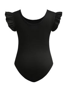 Maillot de gimnasia para niñas, ajustado, con volantes en las mangas, ropa deportiva, dulce y encantador maillot de ballet y gimnasia para niñas de Bangladesh - Product Image 3