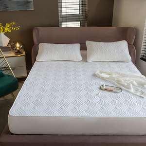 Nouvel Arrivage Drap-housse matelassé en coton brossé, Taille US, Respectueux de la peau, Ensemble 2 ou 3 pièces pour lit simple - Product Image 4