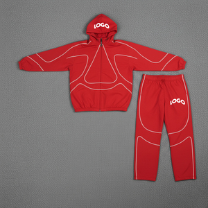 Custom Factory 3m Reflective Windbreaker Jacket and Nylon Track Pants Two Piece Jogging Suit Lightweight Windbreaker <b>Tracksuit</b> - Product Image 3