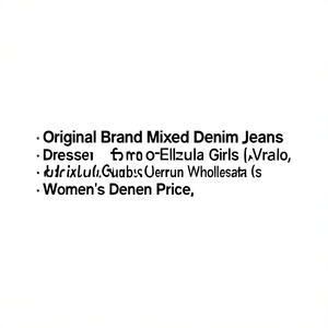 Vestidos Vaqueros Casuales Sencillos de Mezclilla para Hombre y Mujer de Marca Original - 100% Algodón, Excedente de Ropa, Precio Mayorista - Product Image 3