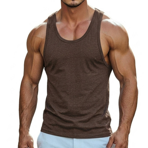 Wholesale Men's Stylish Custom Tank Tops Muscle Fit Workout <b>Vests</b> Breathable Athletic Sleeveless Shirts Bulk Tank Tops For Men - Product Image 1