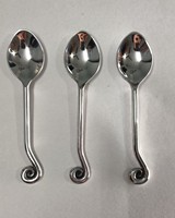 Cuillères à café de luxe artisanales en acier inoxydable forgé, écologiques, avec boîte personnalisée, cuillères à thé décoratives