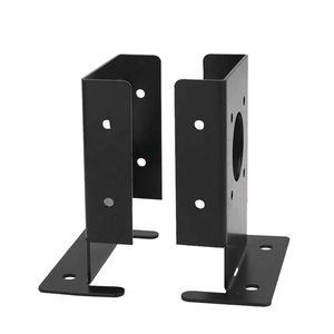 Kit de supports de base réglables robustes pour clôture et poteaux de pergola 4x4 - Construction à un seul côté - Product Image 1