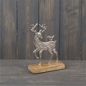Sculpture moderne en métal faite à la main en forme de sapin avec base en bois, figurine décorative de sapin de table pour la décoration intérieure, vente en gros - Product Image 6