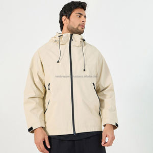 Nardon Apparel Tendance Offre Spéciale Logo personnalisé Veste unie coupe-vent coupe-vent personnalisée pour hommes Veste coupe-vent Nardon à capuche zippée pour hommes - Product Image 3