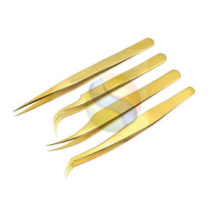 Pince à épiler de précision en acier inoxydable pour extensions de cils, antistatique, pour artistes professionnels, à pointe haute précision - Product Image 1