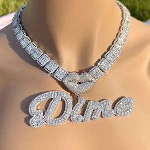 Nouveau design tendance : Collier pendentif pour femme Hello Kitty, serti de moissanite taille brillant, en argent sterling, motif dessin animé - Product Image 5