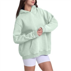 Pulls à capuche surdimensionnés pour femmes, nouveaux arrivages, tricotés, manches longues, en polaire, poches avant personnalisables pour femmes - Product Image 5