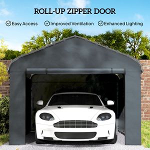 Panneau latéral de remplacement imperméable UPF50+ gris foncé pour abris de voiture, garages et auvents 12 x 20 - Product Image 6