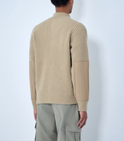 Cardigan Homme Personnalisé en Maille à Col Montant, Respirant, Tendance, Anti-boulochage, avec Fermeture Éclair, OEM