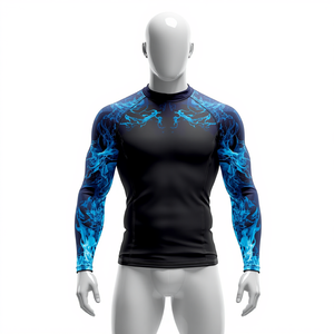 Camiseta de Manga Larga con Estampado Tribal para Hombre, Camiseta de Natación para Playa, Top de Surf - Product Image 3