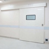 Puerta corredera médica de laboratorio de Hospital, puerta de sala limpia, puertas de sala de operaciones deslizantes herméticas médicas para clínica de Hospital
