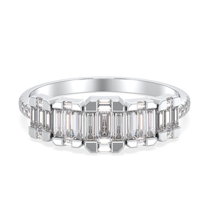 Anillos de compromiso de moissanita de 0.95 quilates REYES a precio mayorista en plata de ley 925, regalo de boda de lujo, joyería fina para mujer - Product Image 1