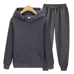 Ensemble de survêtement deux pièces pour femmes Crazy Girls, style streetwear, couleur unie, grande taille, sweat à capuche à manches longues sans cordon de serrage - Product Image 5