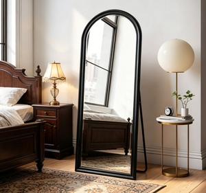 Heavenly <b>Mirror</b> Arched Full Length Mouth Blown Wooden Framed Decorative Standing Vanity <b>Floor</b> <b>Mirror</b> for Bedroom Salon - Product Image 6
