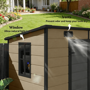 Caseta de Almacenamiento para Jardín, Práctica Casa de Herramientas para sus Artículos Esenciales de Exterior - Product Image 4