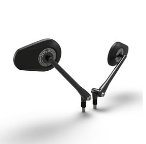 Rétroviseurs coniques noirs pour Royal Enfield KXA00276 Classic 350 Meteor Hunter Bullet Bear 650 Super Meteor Shotgun - Product Image 1