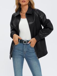 Oversized Distressed Tan <b>Suede</b> Leather <b>Jacket</b> Casual Relaxed Fit Soft Texture Boho Style Fashion - Product Image 1