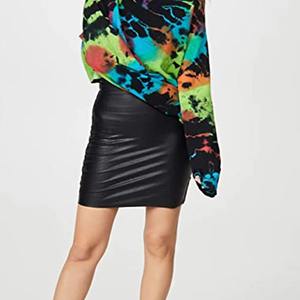 กระโปรงหนังคุณภาพสูงสำหรับผู้หญิงกระโปรงหนังสำหรับใส่กลางแจ้งสีพื้นสำหรับฤดูหนาว - Product Image 5