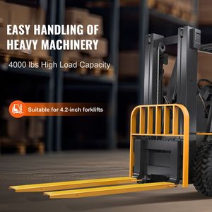 Estensioni per Forche in Acciaio al Carbonio Rinforzato, Lunghezza 72 Pollici, Larghezza 4,5 Pollici, 1 Paio, Accessori per Carrelli Elevatori, Estensioni per Forche per Pallet - Product Image 3