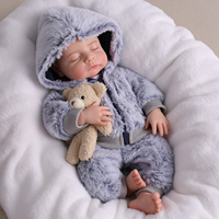Boneka Bayi Silikon Realistis Noah 12 inci, Bayi Laki-laki Tidur, Bayi Baru Lahir, Boneka Silikon Seluruh Tubuh, Bayi Reborn Grosir