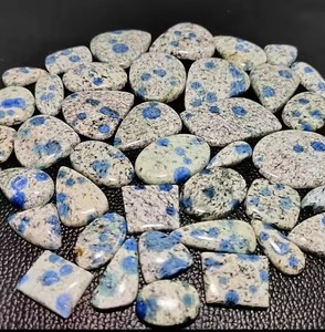 Jaspe K2 naturel, cabochon, pierre précieuse brute, poli, formes ovales et variées, pour la fabrication de bijoux, Jaspe à taches bleues, prix d'usine, Jaspe K2 - Product Image 6