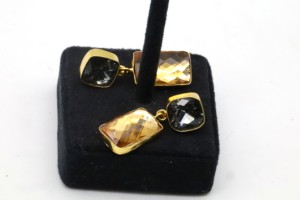 Glass <b>Hoop</b> <b>Earrings</b> with German <b>Silver</b> – Handmade Ethnic <b>Hoop</b> Jewelry for Women - Product Image 3