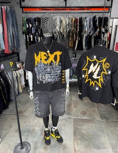 Camiseta Gráfica Personalizada de Manga Corta Lisa para Hombre, Estilo Holgado, Impresión DTG, Camisetas con Diseños Emocionales al por Mayor - Product Image 1